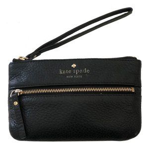 Kate Spade Black Leather Wristlet